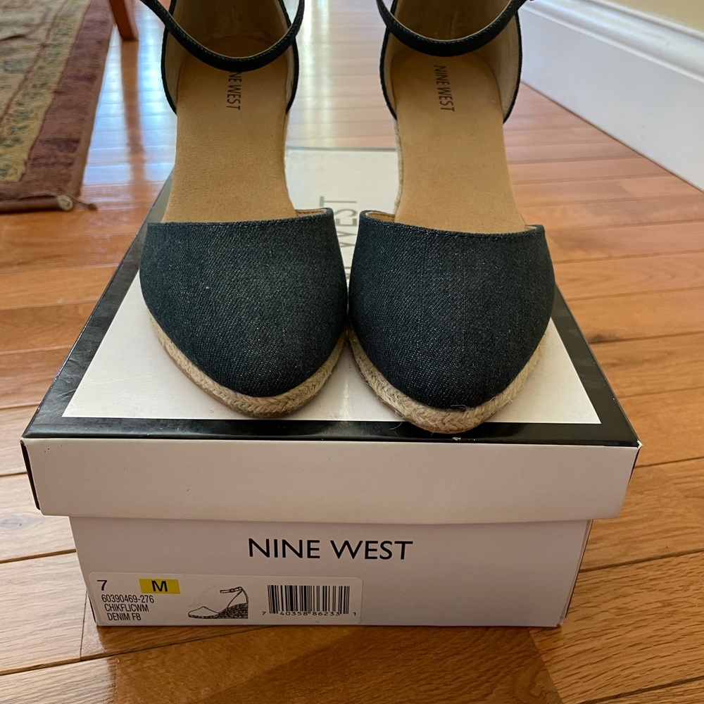 Nine West denim wedges